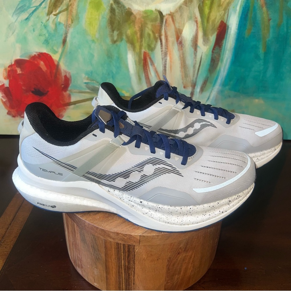Saucony Men’s Tempus Running Shoes - White & Navy